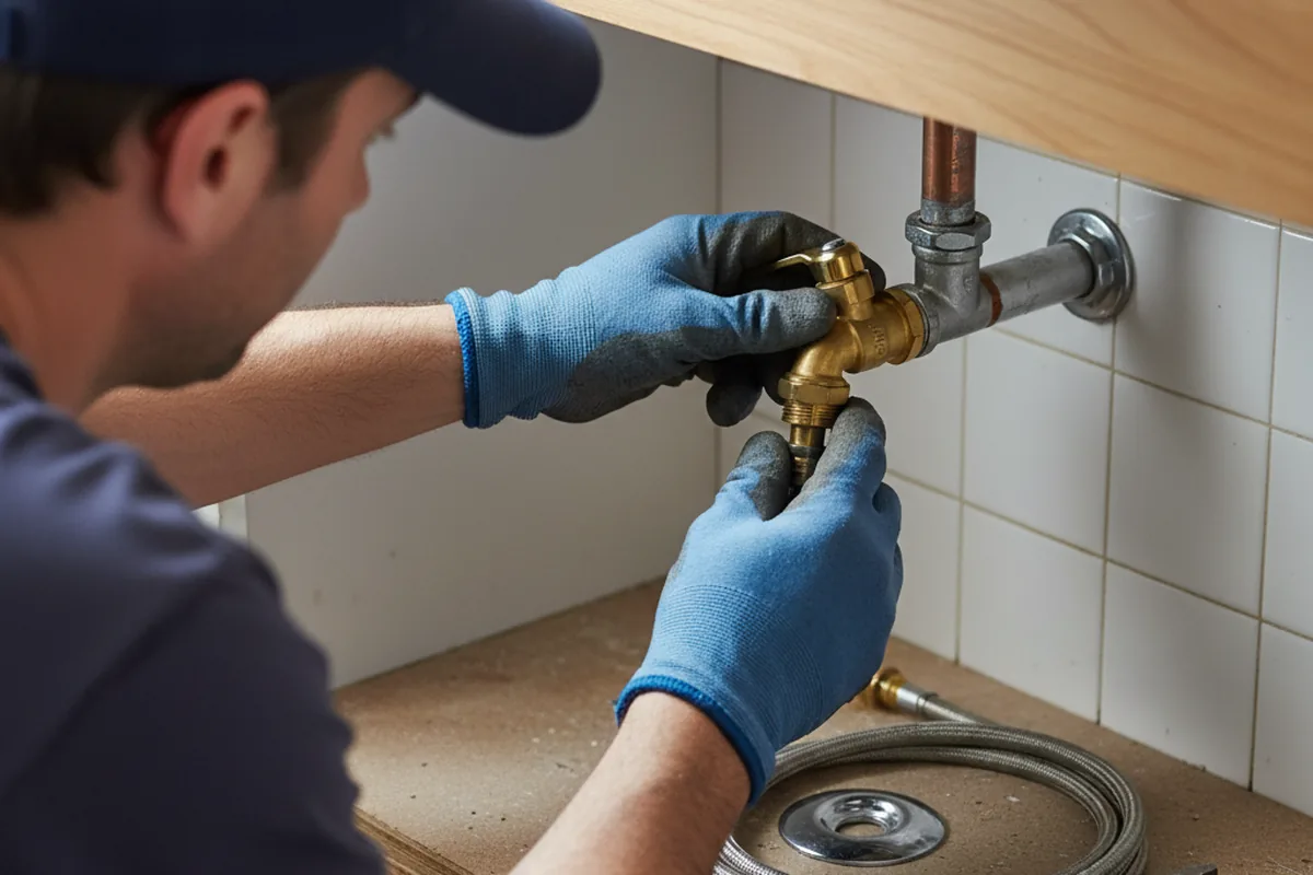 Shutoff valve and fitting work during Emergency Plumbing in Ridgeway